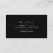 銀製の孔雀の羽のミニマリスト 名刺 (裏面)