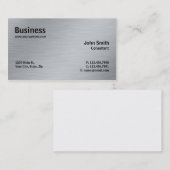 銀製の専門のエレガントな金属のモダンの平野 名刺 (正面/裏面)