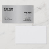 銀製の専門の金属のエレガントでモダンな平野 名刺 (正面/裏面)