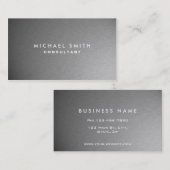 銀製の専門の金属のエレガントでモダンな平野 名刺 (正面/裏面)
