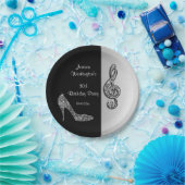 銀製の小剣及び三重の裂け目の誕生日 ペーパープレート (パーティー)