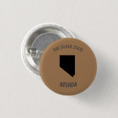 銀製の州のバッジ 缶バッジ (正面&裏面)