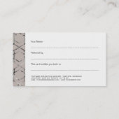 銀製の幾何学的な割引カード 割引カード (裏面)