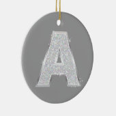 銀製の手紙A セラミックオーナメント (右)