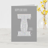 銀製の手紙I カード (黄色い花)