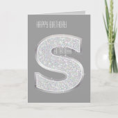 銀製の手紙S カード (正面)