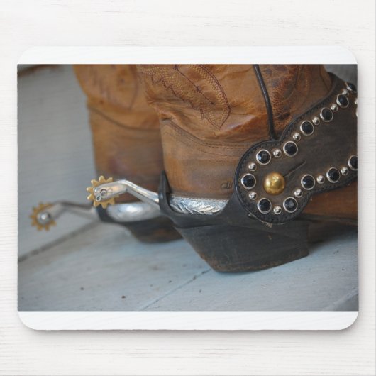銀製の拍車 マウスパッド (正面)