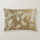 銀製の斑点と絵を描く抽象的な金ゴールド アクセントクッション (正面)