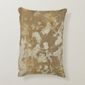 銀製の斑点と絵を描く抽象的な金ゴールド アクセントクッション (裏面(縦))