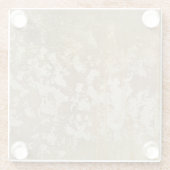 銀製の斑点と絵を描く抽象的な金ゴールド ガラスコースター (裏面)