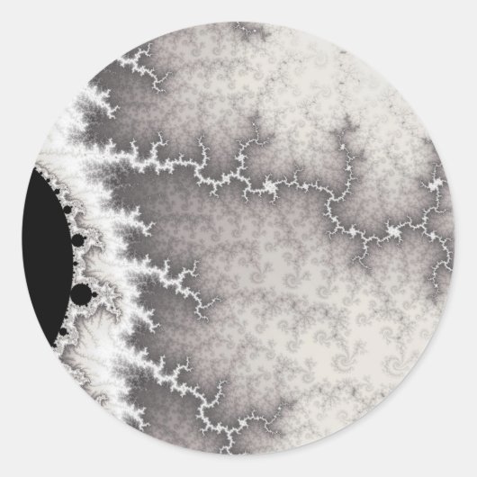 銀製の断層線ステッカー ラウンドシール (正面)