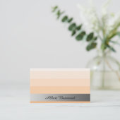 銀製の旗のカスタムの文字が付いている勾配のモモ 名刺 (スタンド正面)