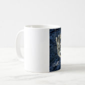 銀製の星のページェントの王冠のパーソナライズな一流のマグ コーヒーマグカップ (正面左)