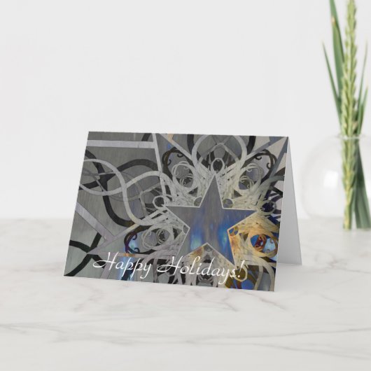 銀製の星の休日カード シーズンカード (正面)