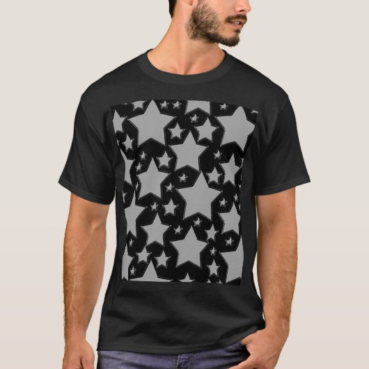 銀製の星パターン    デザインのTシャツ Tシャツ (正面)
