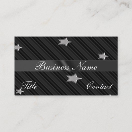 銀製の星条旗の名刺 名刺 (正面)
