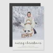 銀製の最小主義のメリークリスマスの写真 (正面/裏面)