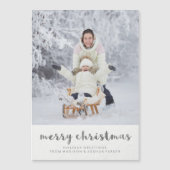 銀製の最小主義のメリークリスマスの写真 (正面)