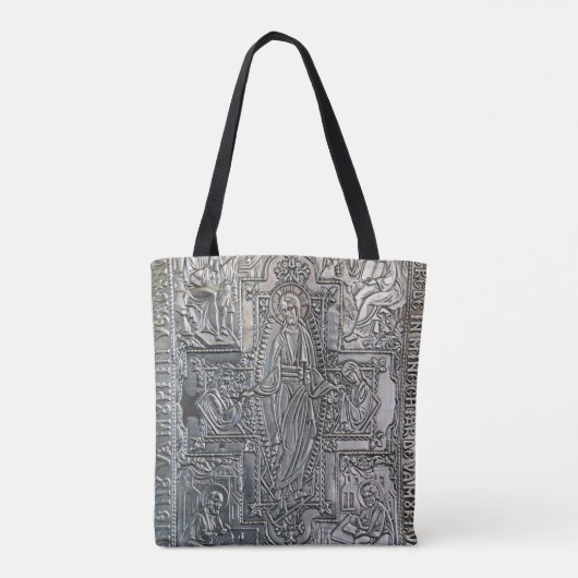 銀製の正統の宗教本の金属の装飾co トートバッグ (裏面)