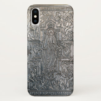 銀製の正統の宗教本の金属の装飾co iPhone x ケース