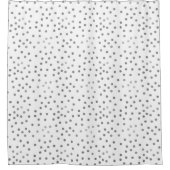 銀製の水玉模様 シャワーカーテン (正面)