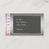 銀製の治療手のホリスティックなデザイン 名刺 (裏面)