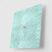 銀製の灰色白のスパンコールの金属水のビーチ スクエア壁時計 (傾斜)