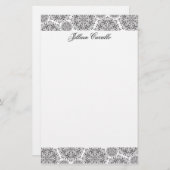 銀製の炎の文房具 便箋 (正面/裏面)