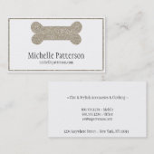 銀製の犬用の骨の名刺のデザイン 名刺 (正面/裏面)