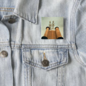 銀製の王冠のfinialsが付いているTorahスクロール 缶バッジ (インサイチュ)