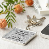 銀製の石の第25銀製の結婚記念日 キーホルダー (側面)