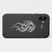 銀製の種族のドラゴンの入れ墨のiPhone 5の場合 Case-Mate iPhoneケース (裏面(横))