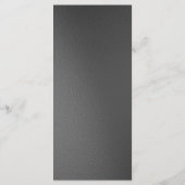 銀製の紙吹雪及び黒いびっくりパーティメニュー メニュー (裏面)