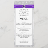 銀製の紫色の宝石用原石のリボンの星はメニューを破烈させます メニュー (正面)