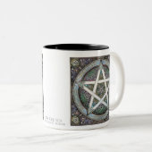 銀製の結び糸細工の星形五角形のマグ ツートーンマグカップ (正面右)