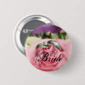 銀製の結婚指輪ボタン 缶バッジ (正面&裏面)