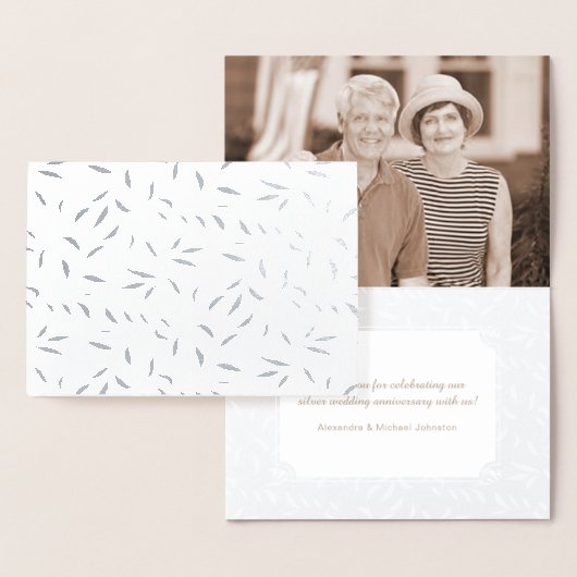 銀製の結婚記念日はノート感謝していしています 箔カード (ディスプレー)