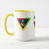 銀製の縞のヴィンテージの広告 マグカップ (左)