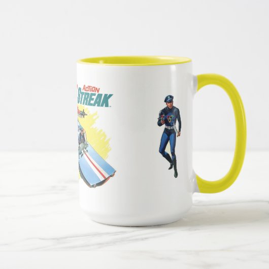 銀製の縞のヴィンテージの広告 マグカップ (右)