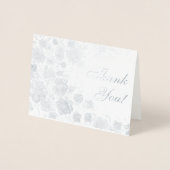 銀製の花は感謝していしています 箔カード (正面)