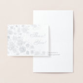 銀製の花は感謝していしています 箔カード (ディスプレー)