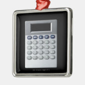 銀製の計算機 メタルオーナメント (左)