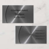 銀製の贅沢な金属の名刺 名刺 (正面/裏面)