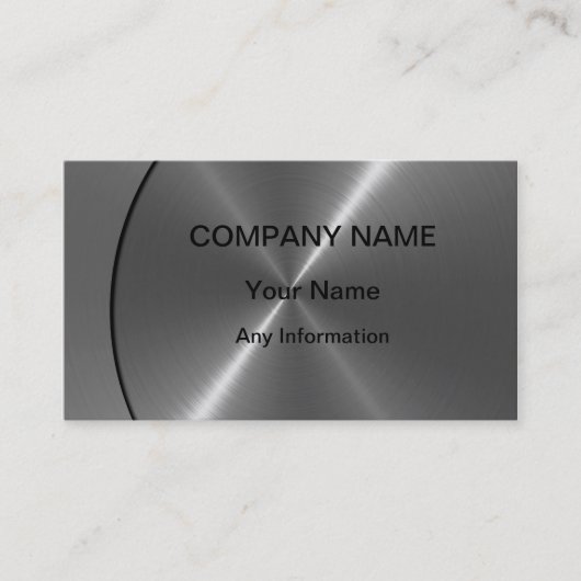 銀製の贅沢な金属の名刺 名刺 (正面)