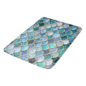 銀製の輝きのグリッターの人魚のスケール バスマット (アングル)