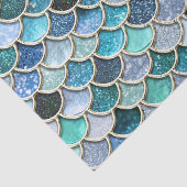 銀製の輝きのグリッターの人魚のスケール 薄葉紙 (詳細)