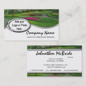 銀製の造園の芝生のロゴの写真の名刺 名刺 (正面/裏面)