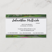 銀製の造園の芝生のロゴの写真の名刺 名刺 (裏面)