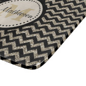 銀製の金ゴールドのシェブロンのフェイクなグリッター カッティングボード (角)