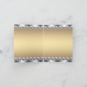 銀製の金ゴールドのハイヒールの靴のサンキューカード サンキューカード (内部)